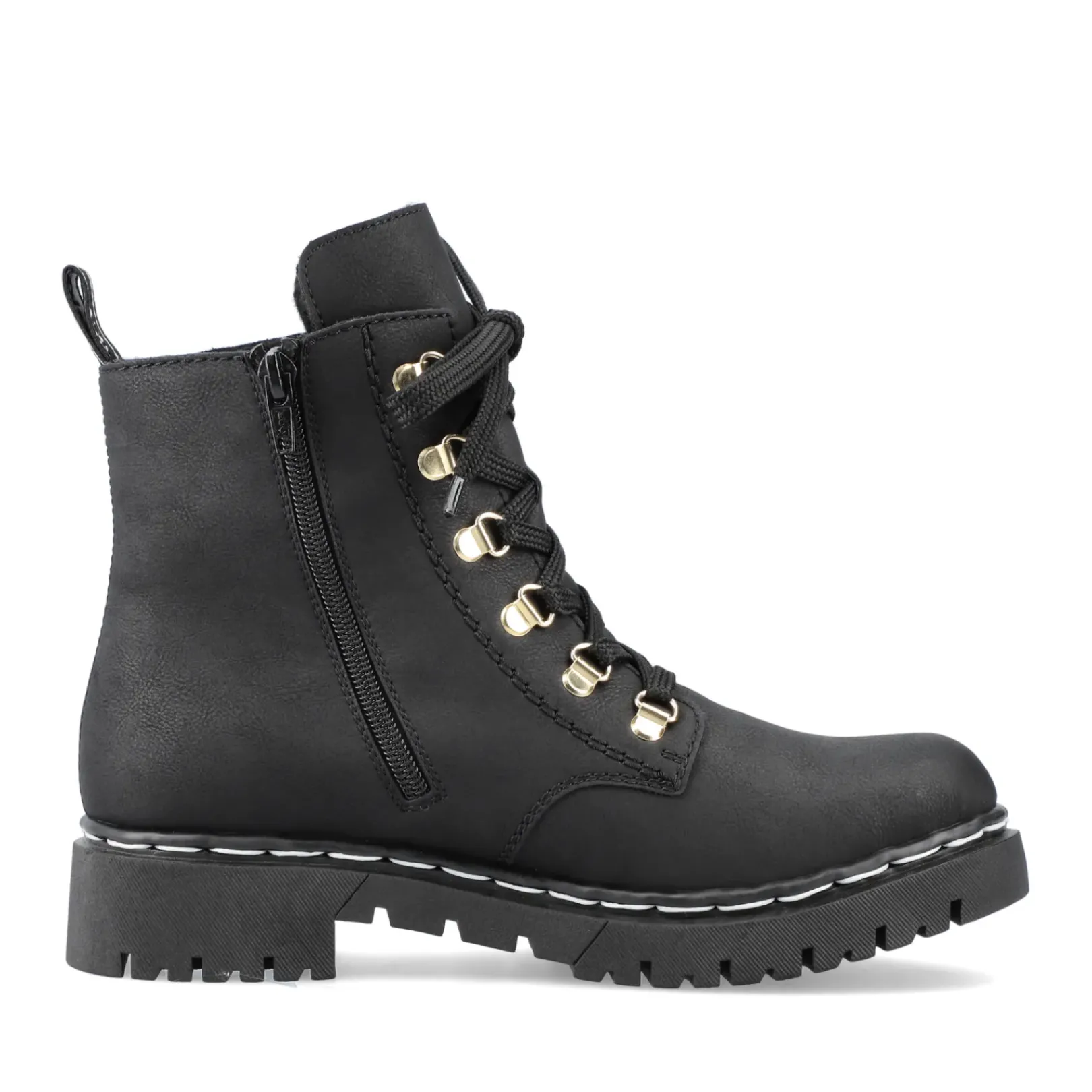 Outlet Rieker Damskie Buty Motocyklowe W Kolorze Kruczoczarnym