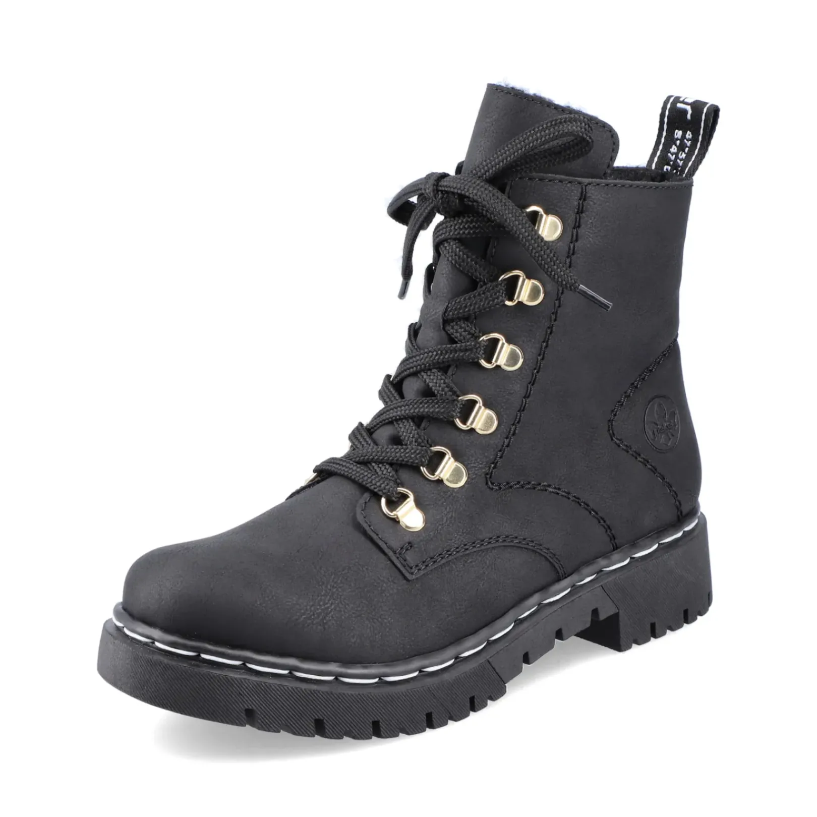 Outlet Rieker Damskie Buty Motocyklowe W Kolorze Kruczoczarnym