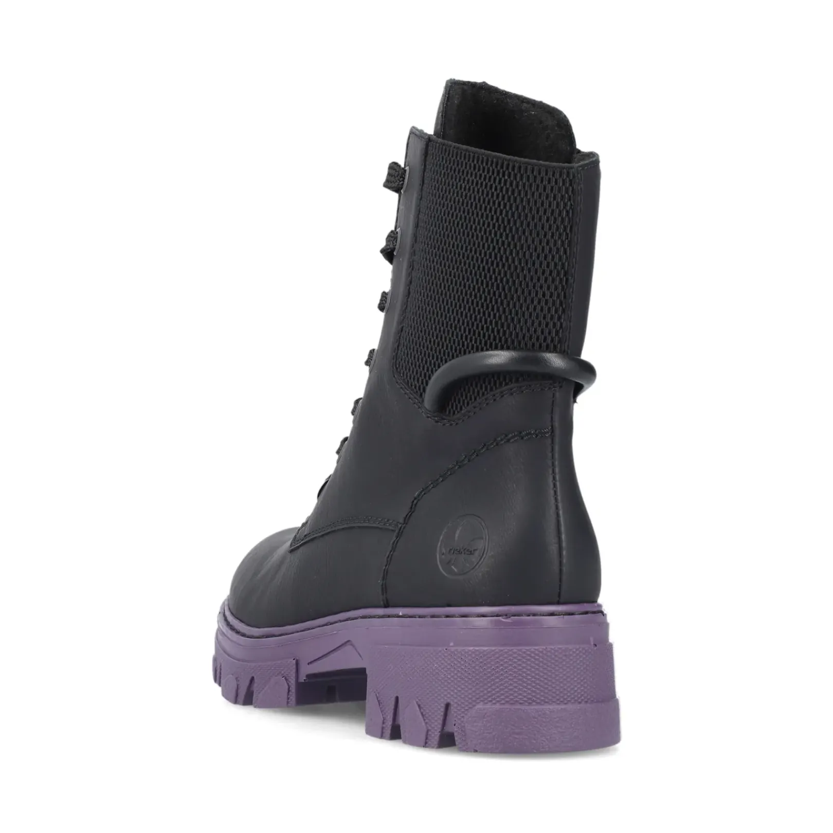 Online Rieker Damskie Buty Motocyklowe Night Czarno-Fioletowe