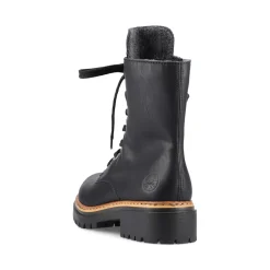 Outlet Rieker Damskie Buty Motocyklowe W Kolorze Grafitowo-Czarnym