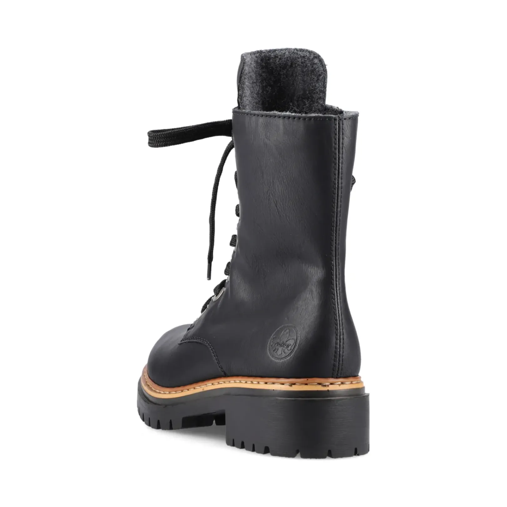 Outlet Rieker Damskie Buty Motocyklowe W Kolorze Grafitowo-Czarnym