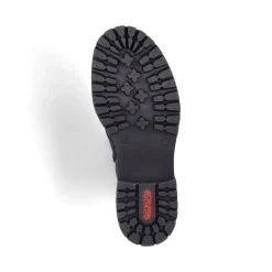 Outlet Rieker Damskie Buty Motocyklowe W Kolorze Grafitowo-Czarnym
