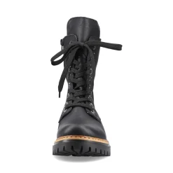 Outlet Rieker Damskie Buty Motocyklowe W Kolorze Grafitowo-Czarnym