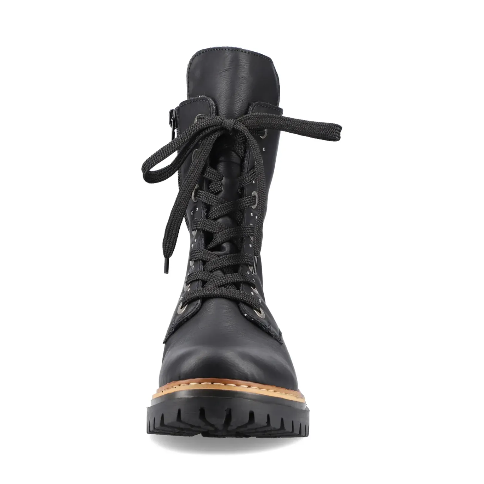 Outlet Rieker Damskie Buty Motocyklowe W Kolorze Grafitowo-Czarnym