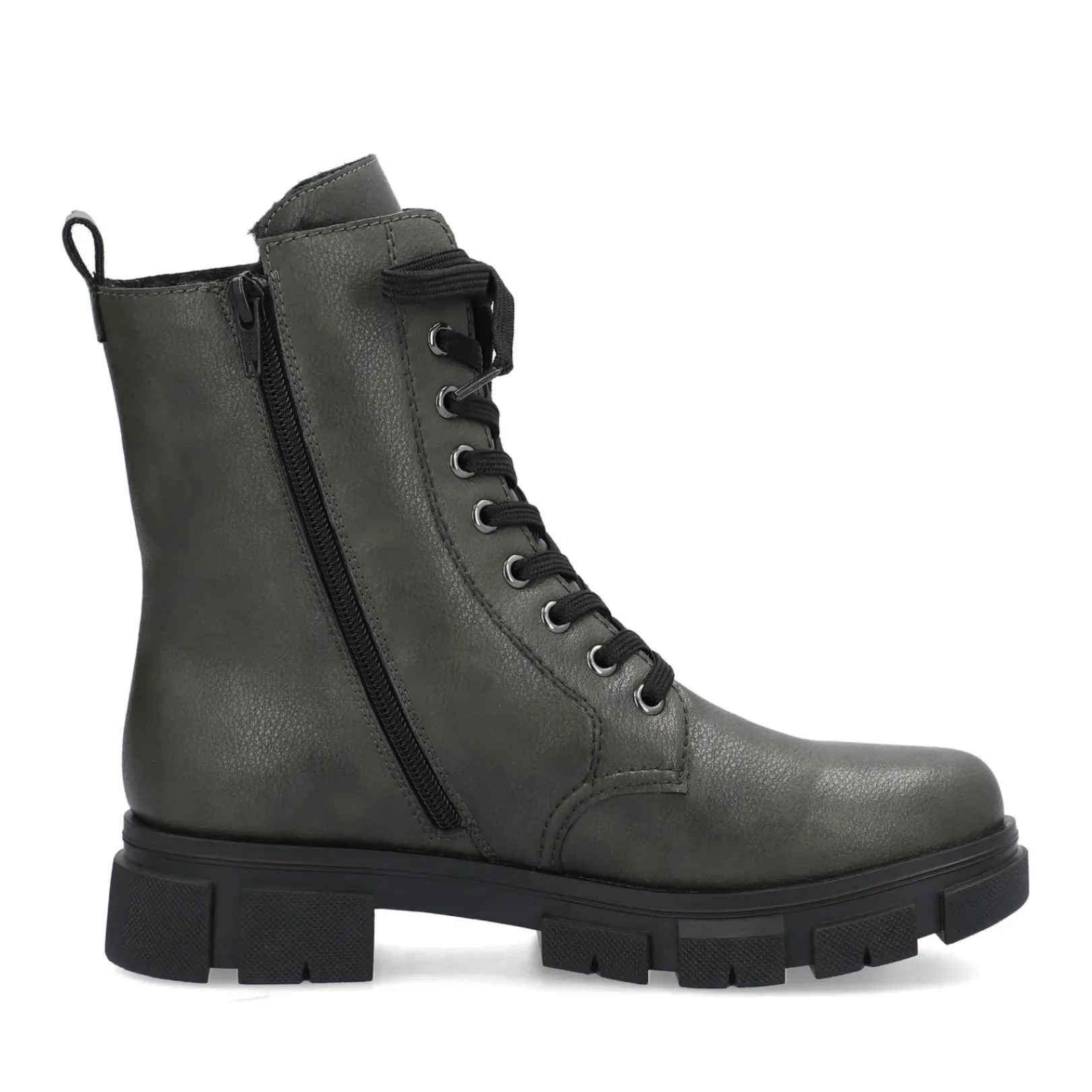 Outlet Rieker Damskie Buty Motocyklowe W Kolorze Granitowo-Szarym