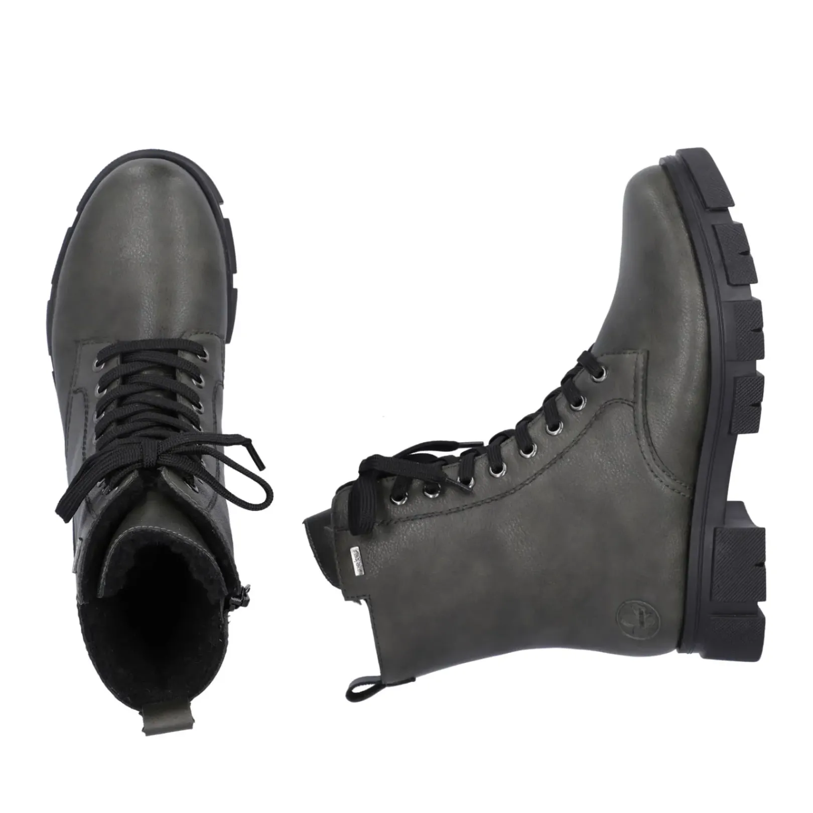 Outlet Rieker Damskie Buty Motocyklowe W Kolorze Granitowo-Szarym