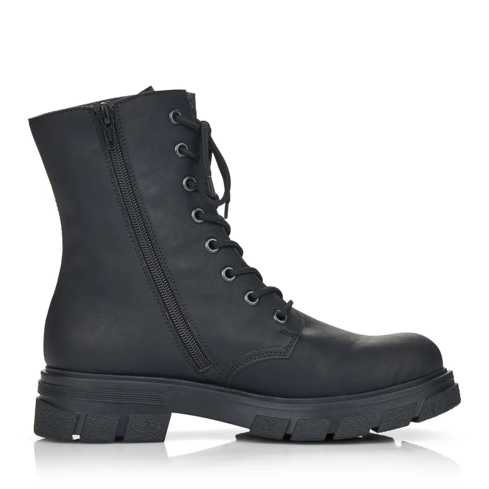 Discount Rieker Damskie Buty Motocyklowe W Kolorze Grafitowo-Czarnym