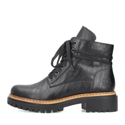 New Rieker Damskie Buty Motocyklowe W Kolorze Nocno-Czarnym