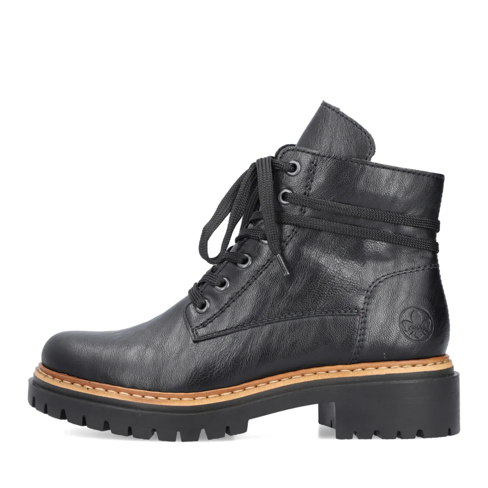 New Rieker Damskie Buty Motocyklowe W Kolorze Nocno-Czarnym