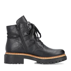 New Rieker Damskie Buty Motocyklowe W Kolorze Nocno-Czarnym