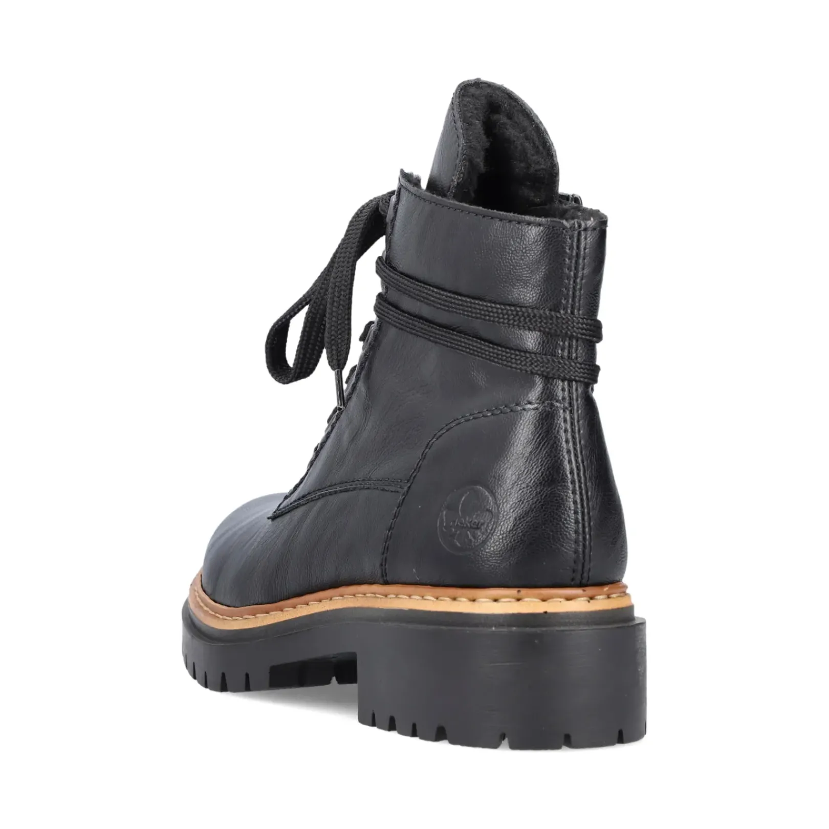 New Rieker Damskie Buty Motocyklowe W Kolorze Nocno-Czarnym