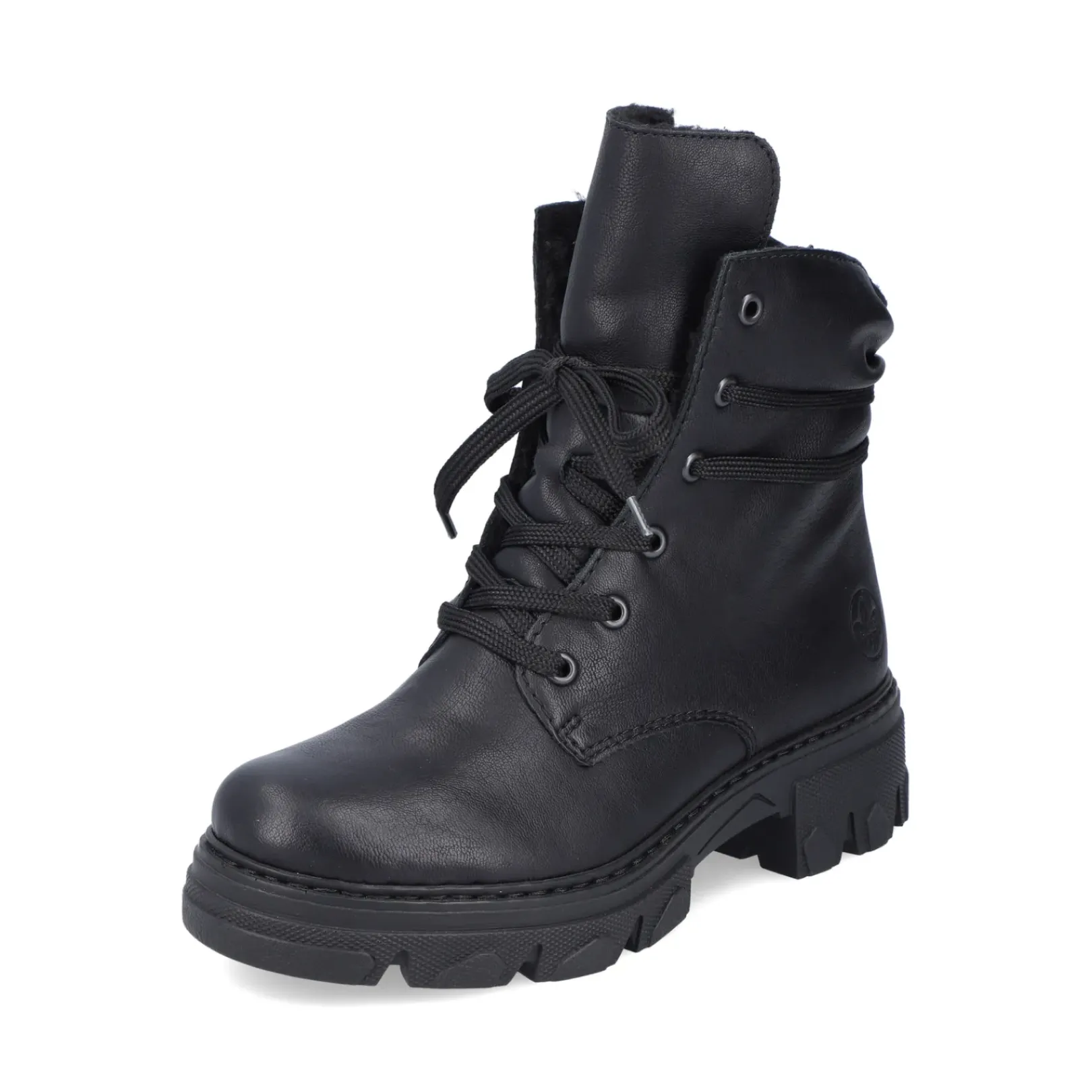 Best Rieker Damskie Buty Motocyklowe W Kolorze Nocno-Czarnym