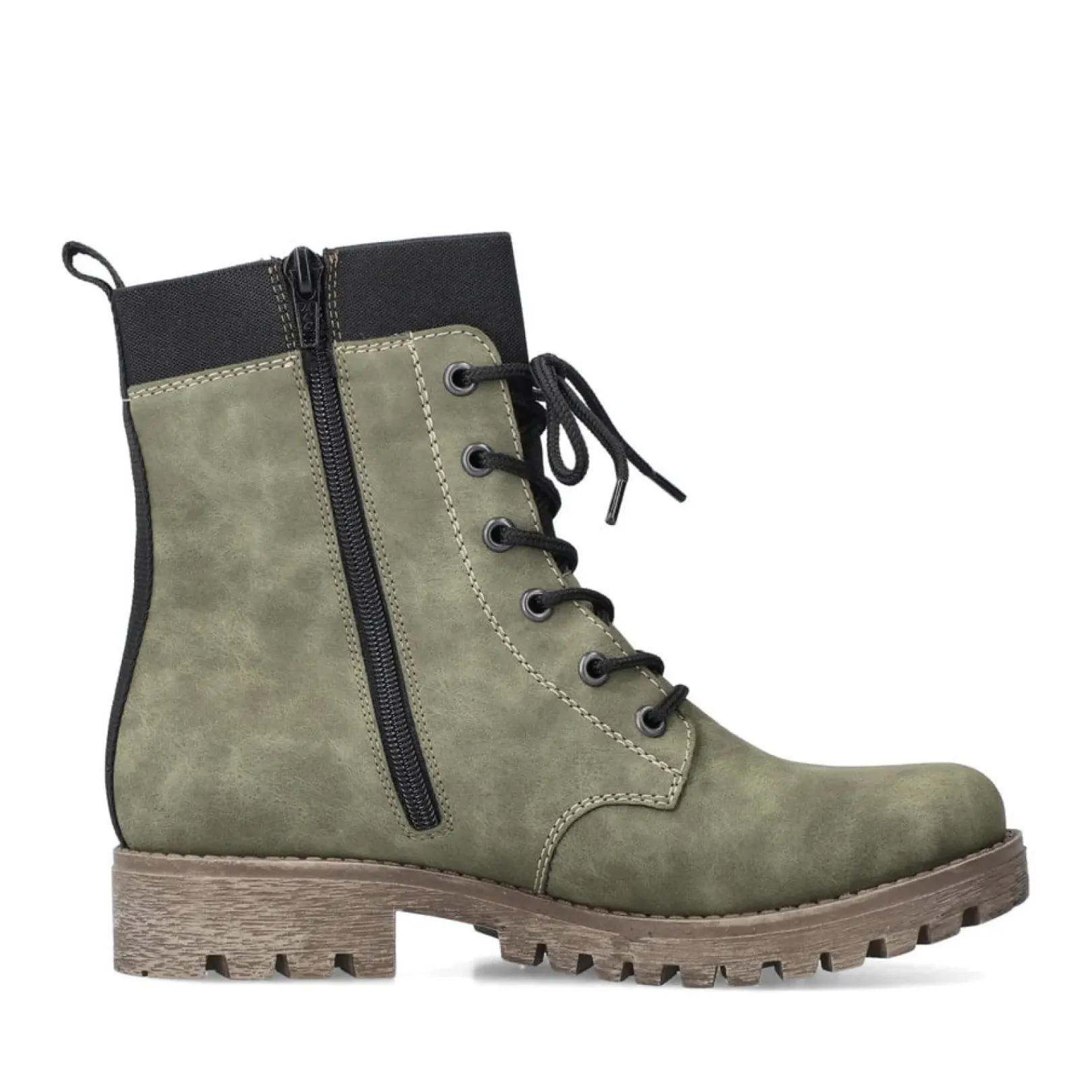 Fashion Rieker Damskie Buty Motocyklowe W Kolorze Zielonym