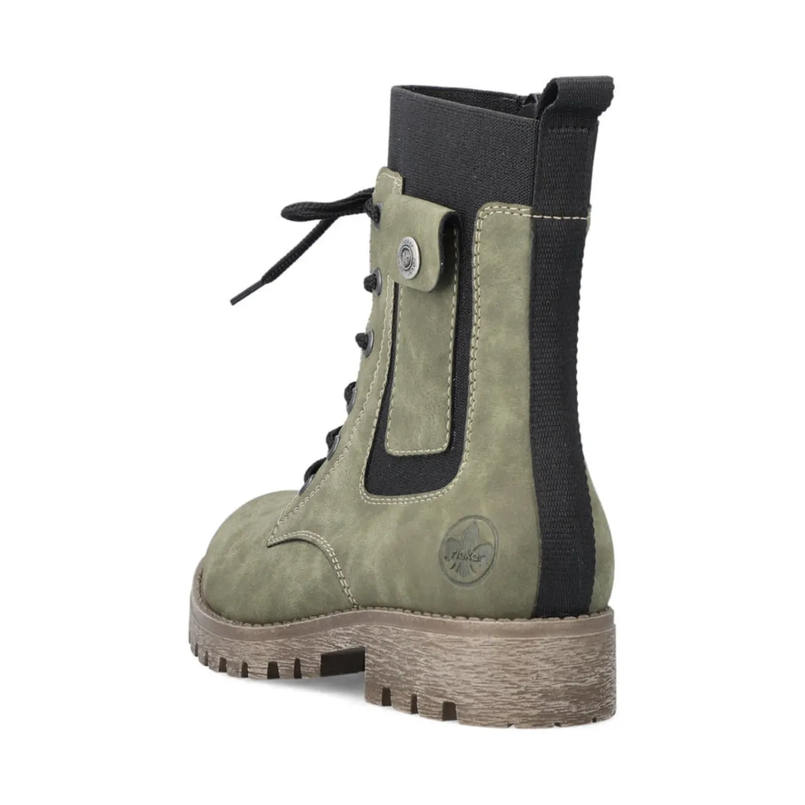 Fashion Rieker Damskie Buty Motocyklowe W Kolorze Zielonym