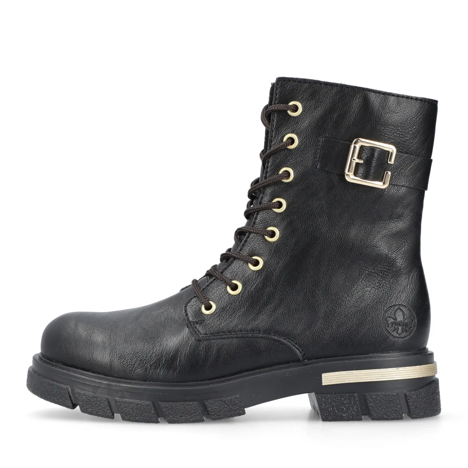 New Rieker Damskie Buty Motocyklowe W Kolorze Nocno-Czarnym
