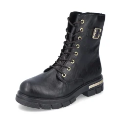 New Rieker Damskie Buty Motocyklowe W Kolorze Nocno-Czarnym