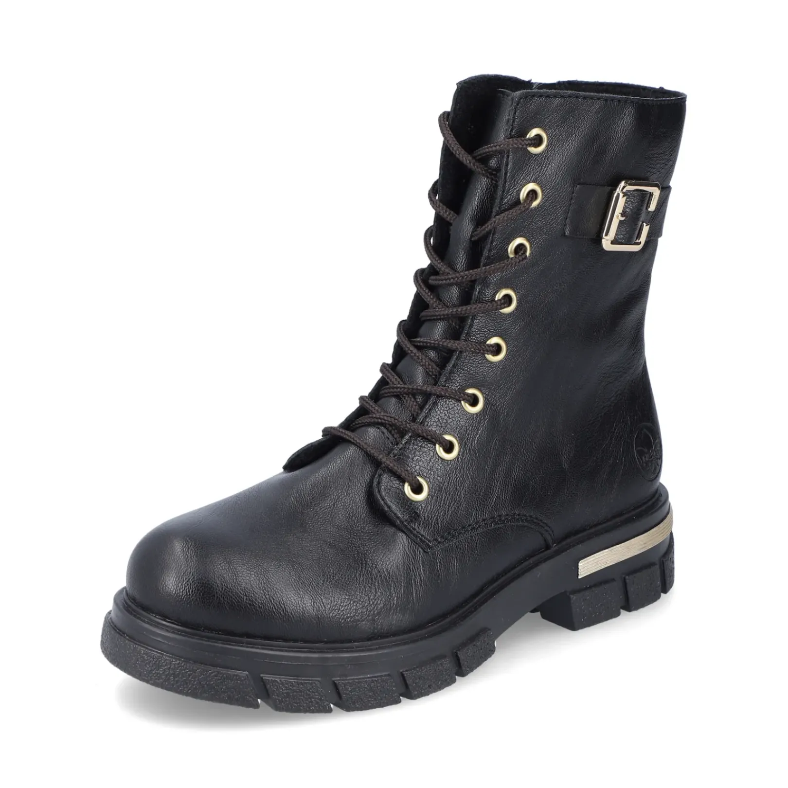 New Rieker Damskie Buty Motocyklowe W Kolorze Nocno-Czarnym
