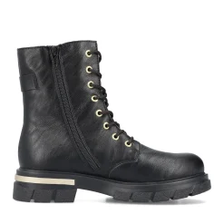 New Rieker Damskie Buty Motocyklowe W Kolorze Nocno-Czarnym