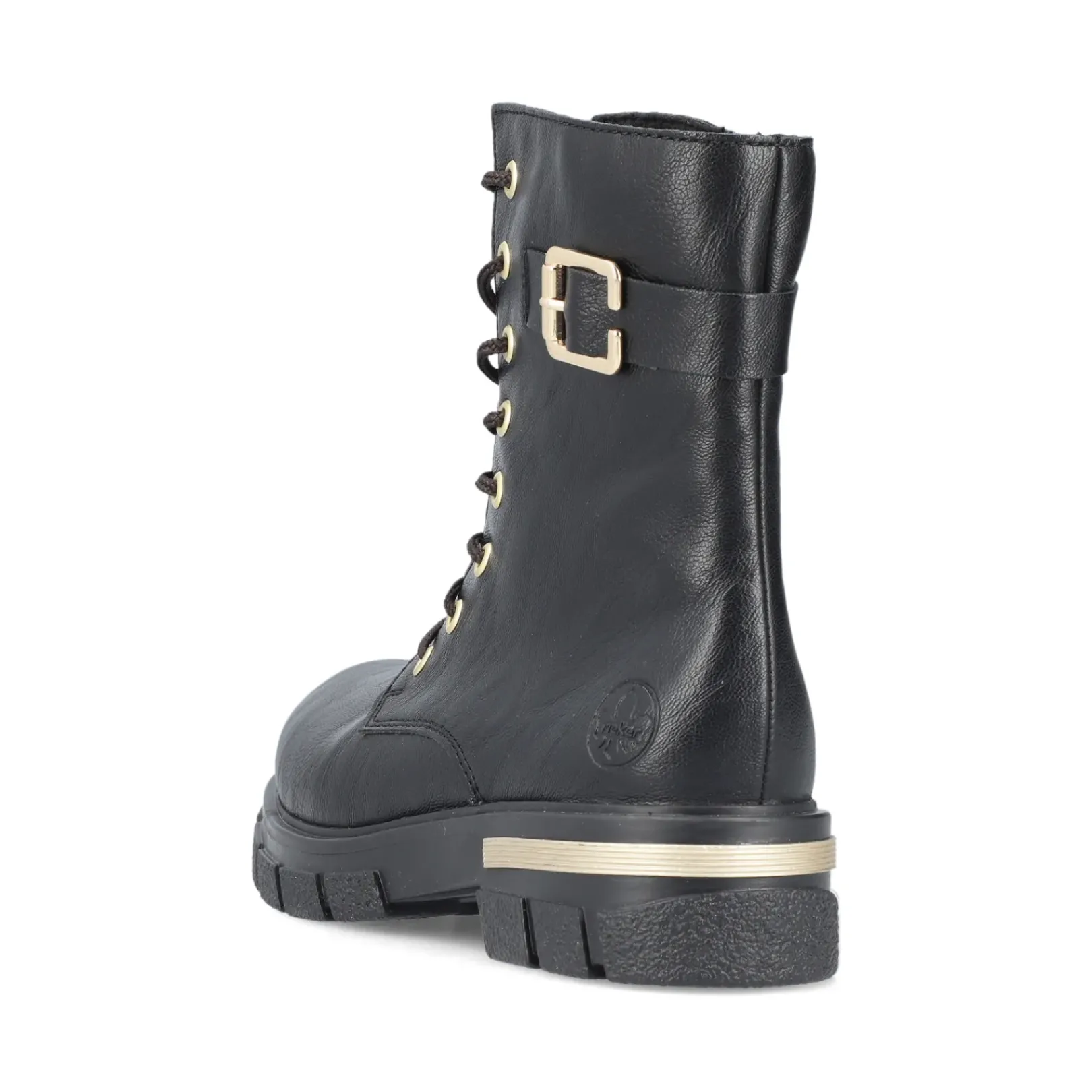 New Rieker Damskie Buty Motocyklowe W Kolorze Nocno-Czarnym