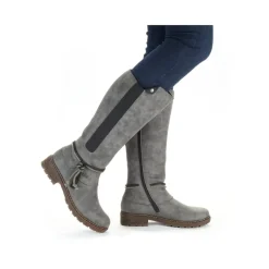 Fashion Rieker Damskie Buty Na Wysokim Obcasie W Kolorze Stalowoszarym