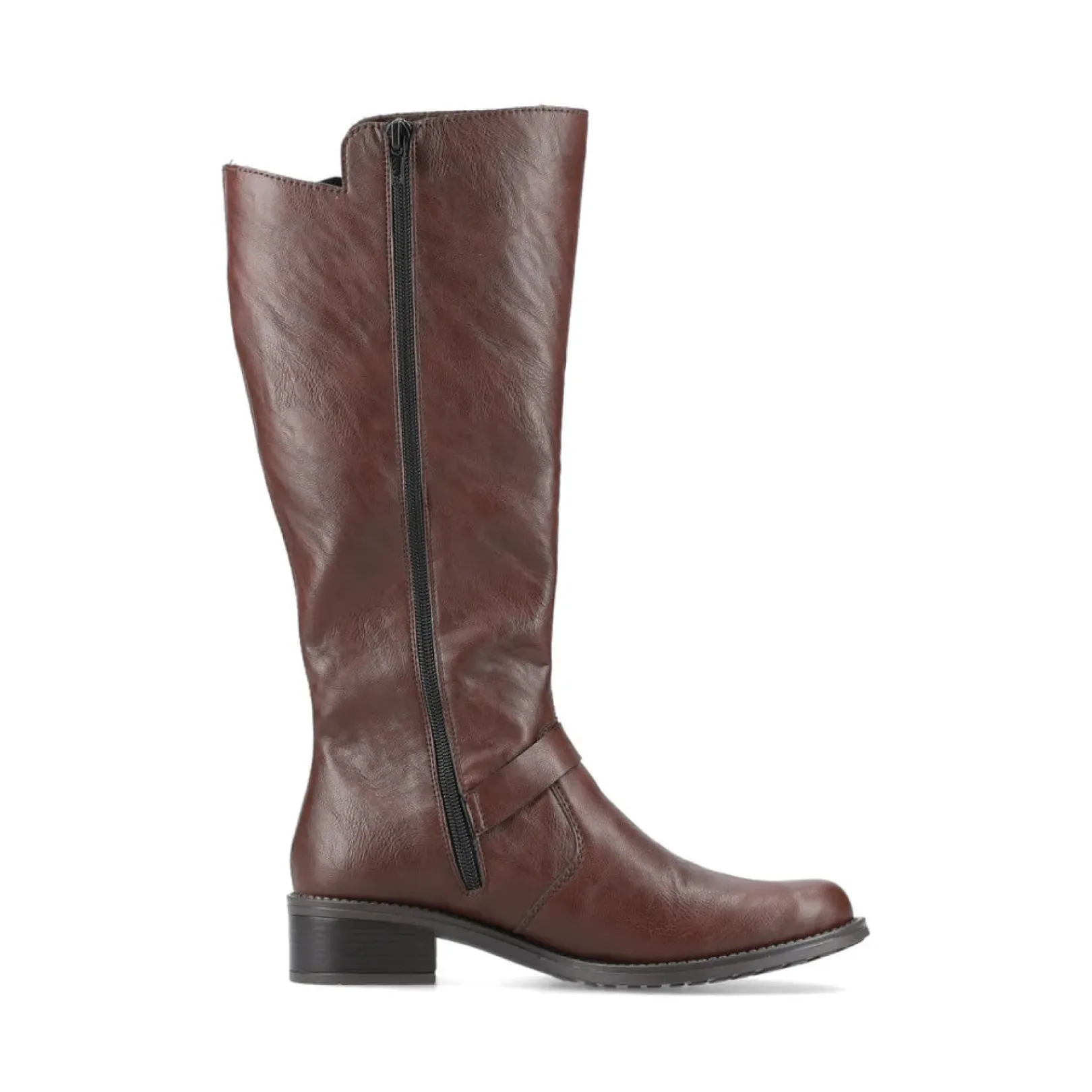 New Rieker Damskie Buty Na Wysokim Slupku W Kolorze Kawowego Brazu