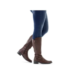 New Rieker Damskie Buty Na Wysokim Slupku W Kolorze Kawowego Brazu