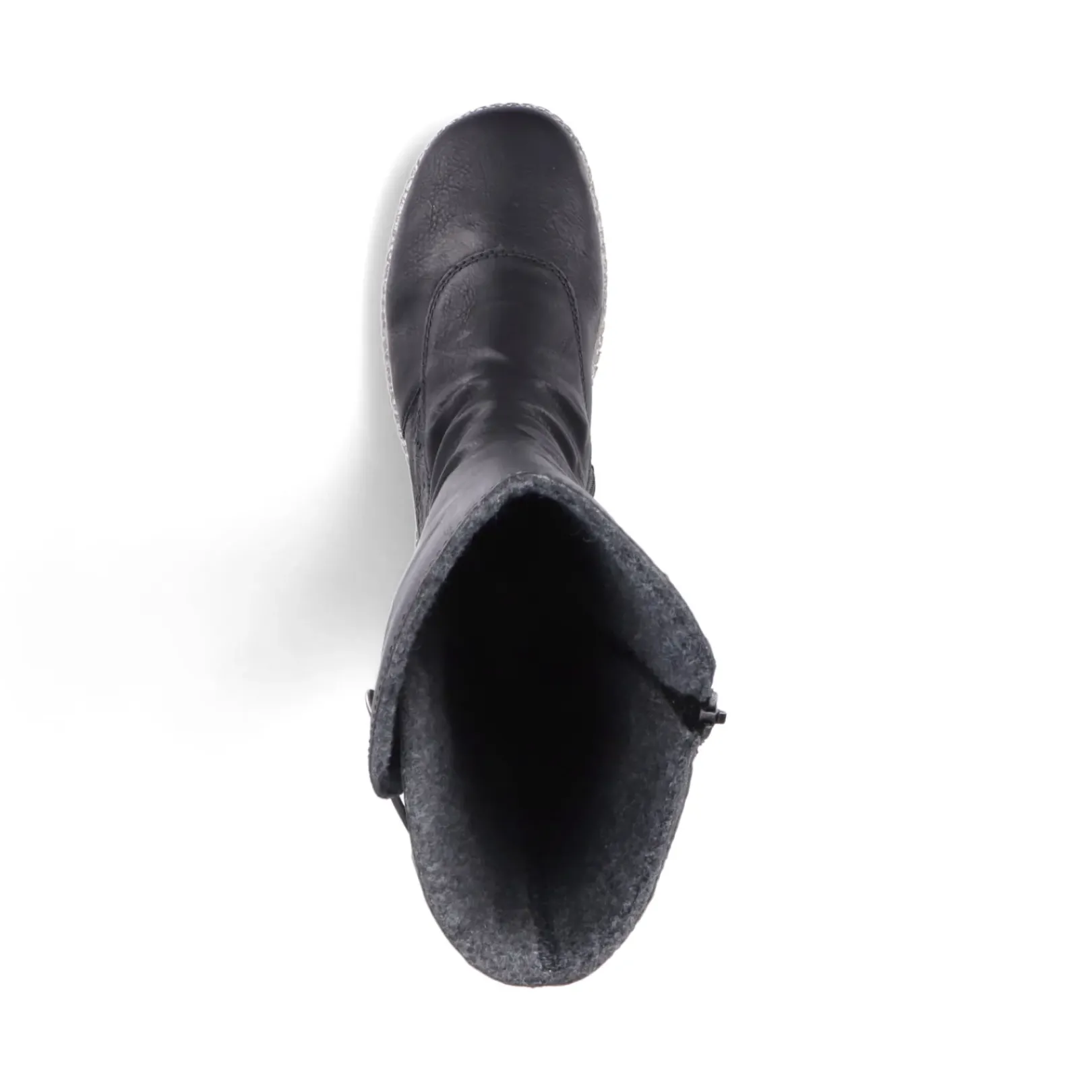 Sale Rieker Damskie Buty Z Wysoka Cholewka W Kolorze Glebokiej Czerni