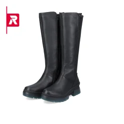 Clearance Rieker Damskie Buty Z Wysoka Cholewka Evolution Midnight Black