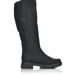 Clearance Rieker Damskie Buty Z Wysoka Cholewka W Kolorze Glebokiej Czerni