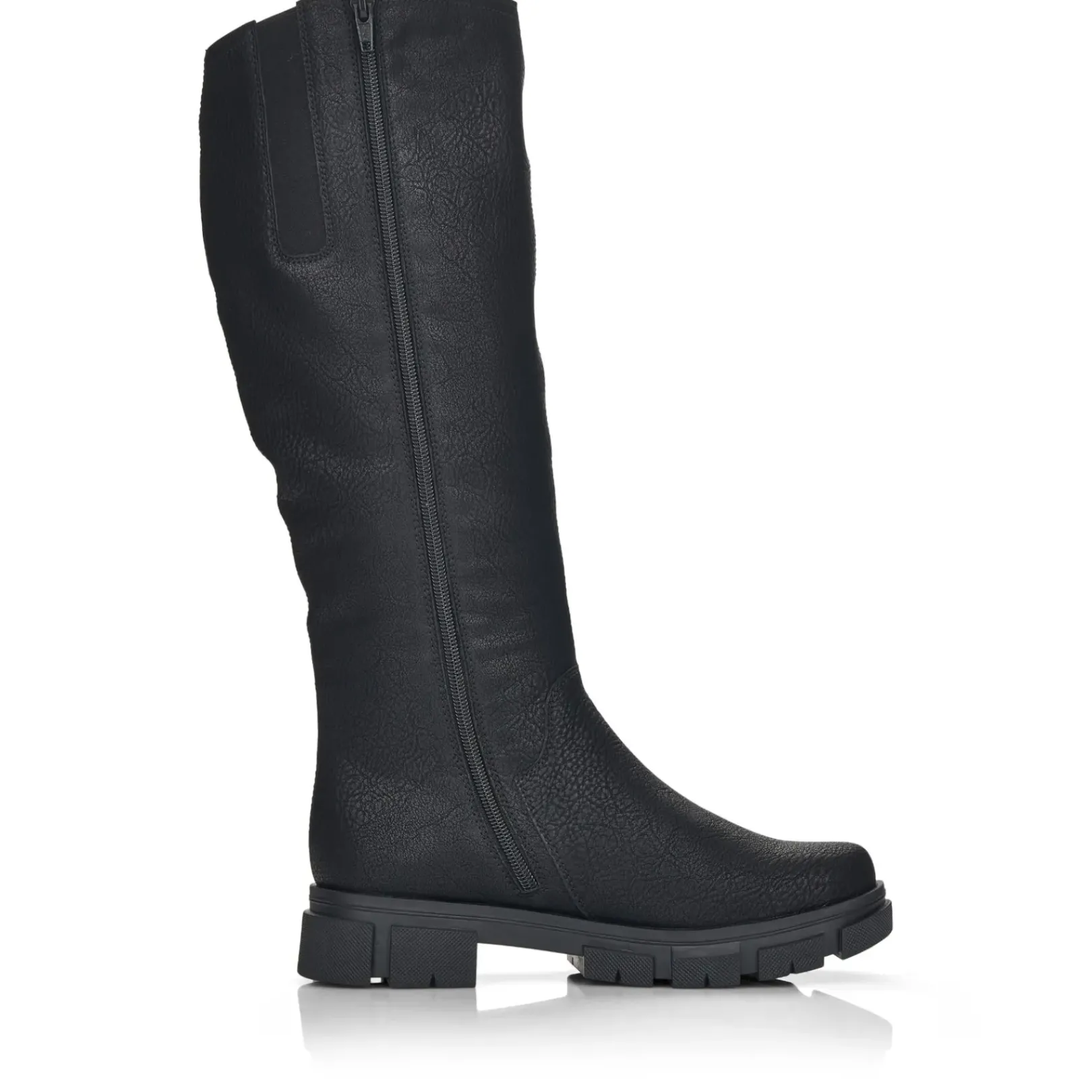 Clearance Rieker Damskie Buty Z Wysoka Cholewka W Kolorze Glebokiej Czerni