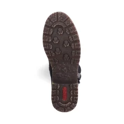 Sale Rieker Damskie Buty Z Wysoka Cholewka W Kolorze Glebokiej Czerni