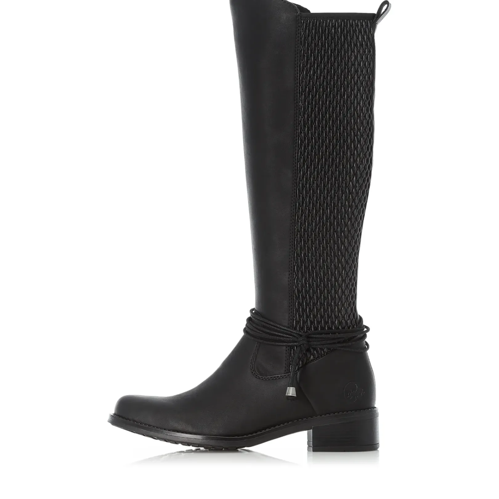 Fashion Rieker Damskie Buty Z Wysoka Cholewka W Kolorze Glebokiej Czerni