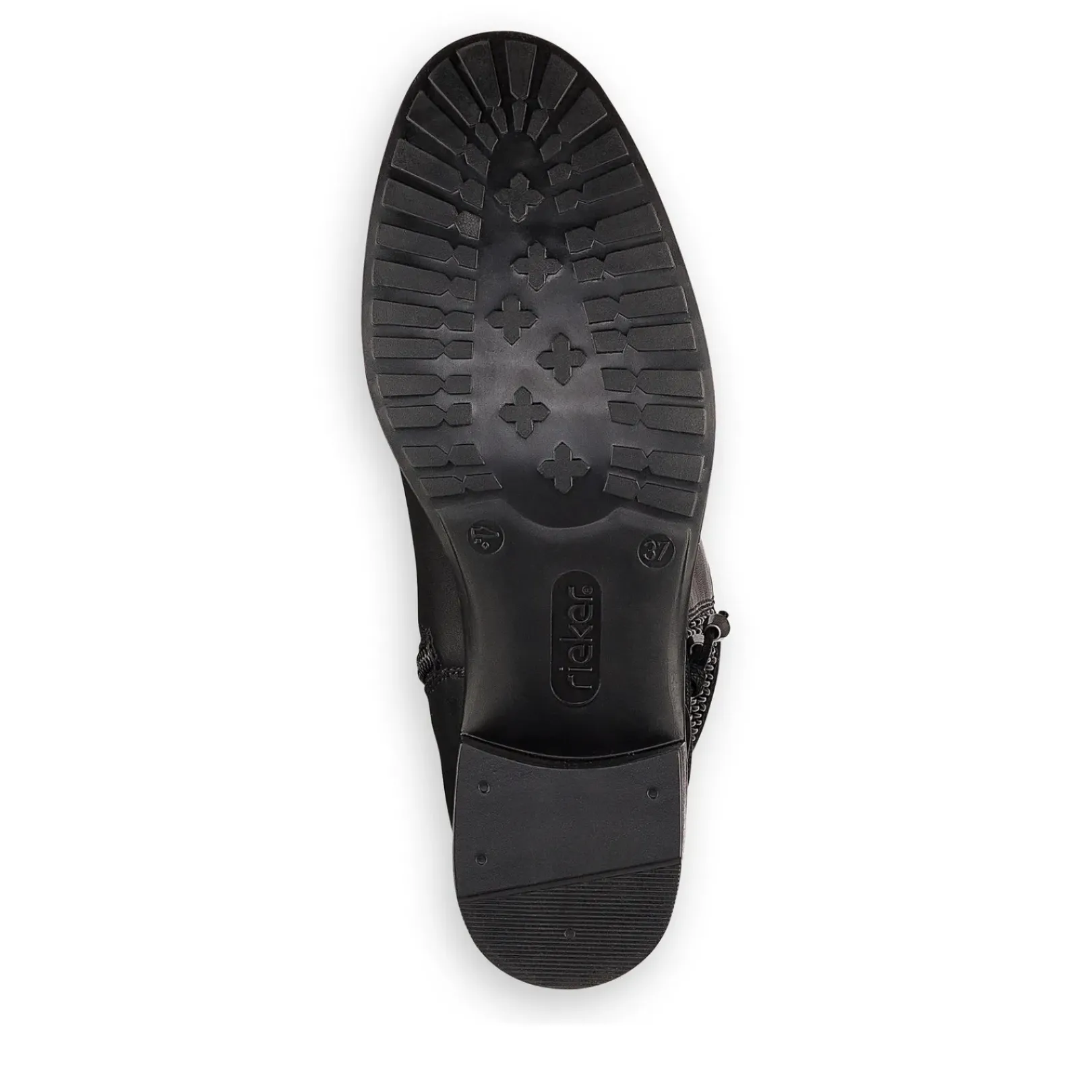 Fashion Rieker Damskie Buty Z Wysoka Cholewka W Kolorze Glebokiej Czerni