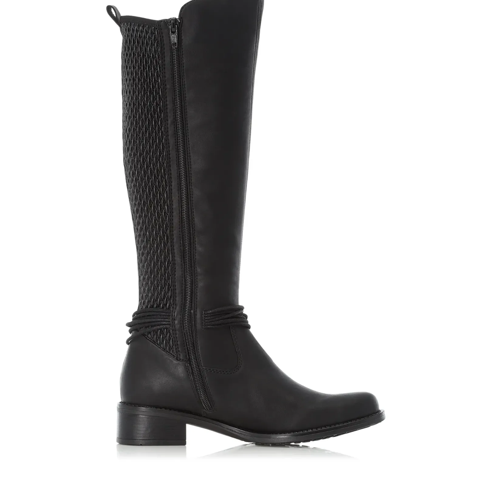 Fashion Rieker Damskie Buty Z Wysoka Cholewka W Kolorze Glebokiej Czerni