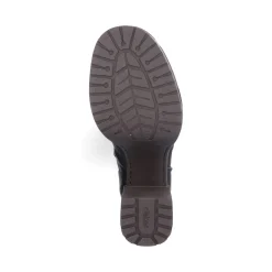 Best Rieker Damskie Buty Z Wysoka Cholewka W Kolorze Glebokiej Czerni