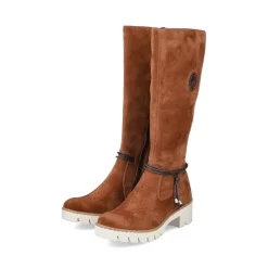 New Rieker Damskie Buty Z Wysoka Cholewka W Kolorze Kasztanowo-Brazowym