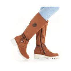 New Rieker Damskie Buty Z Wysoka Cholewka W Kolorze Kasztanowo-Brazowym