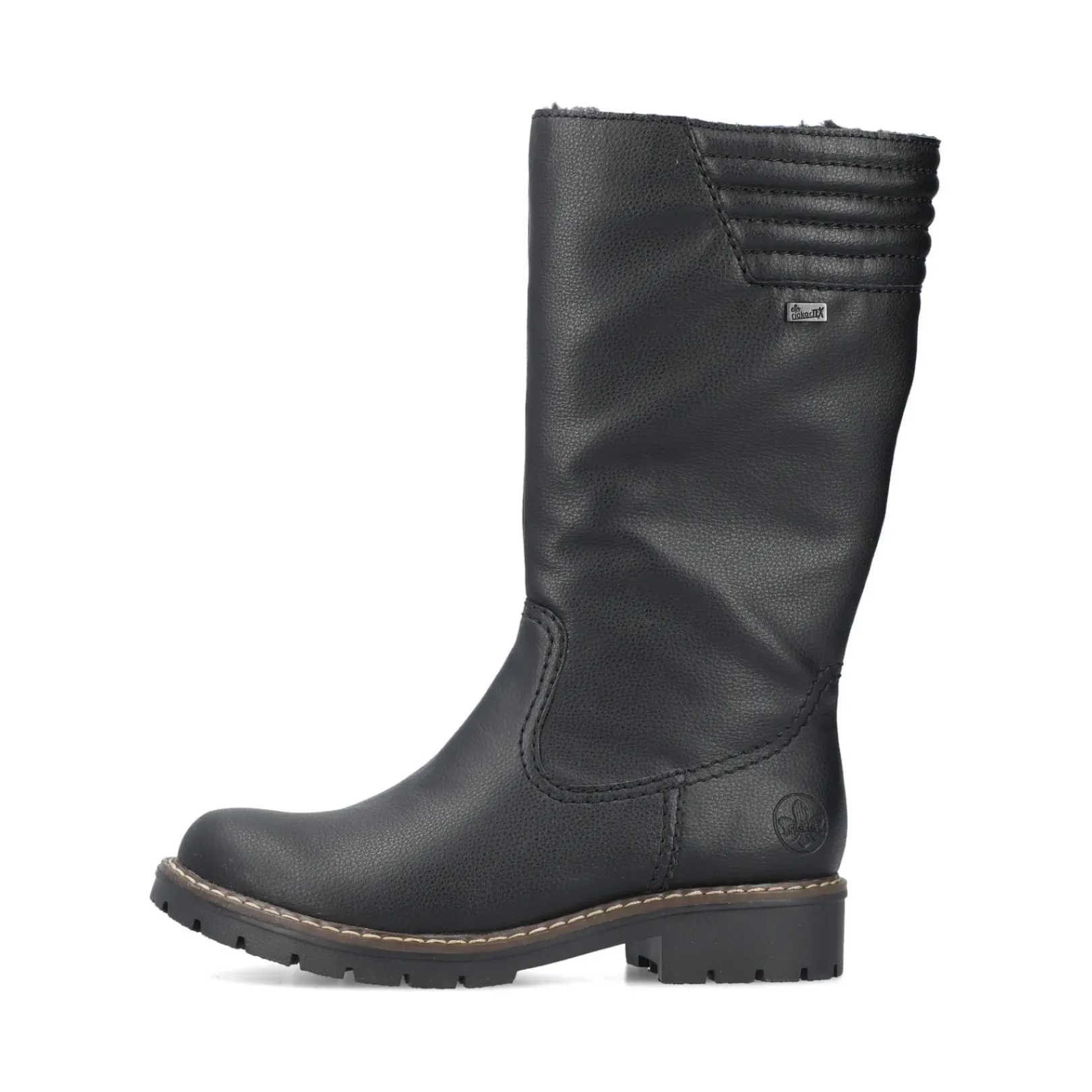 Discount Rieker Damskie Buty Z Wysoka Cholewka W Kolorze Glebokiej Czerni