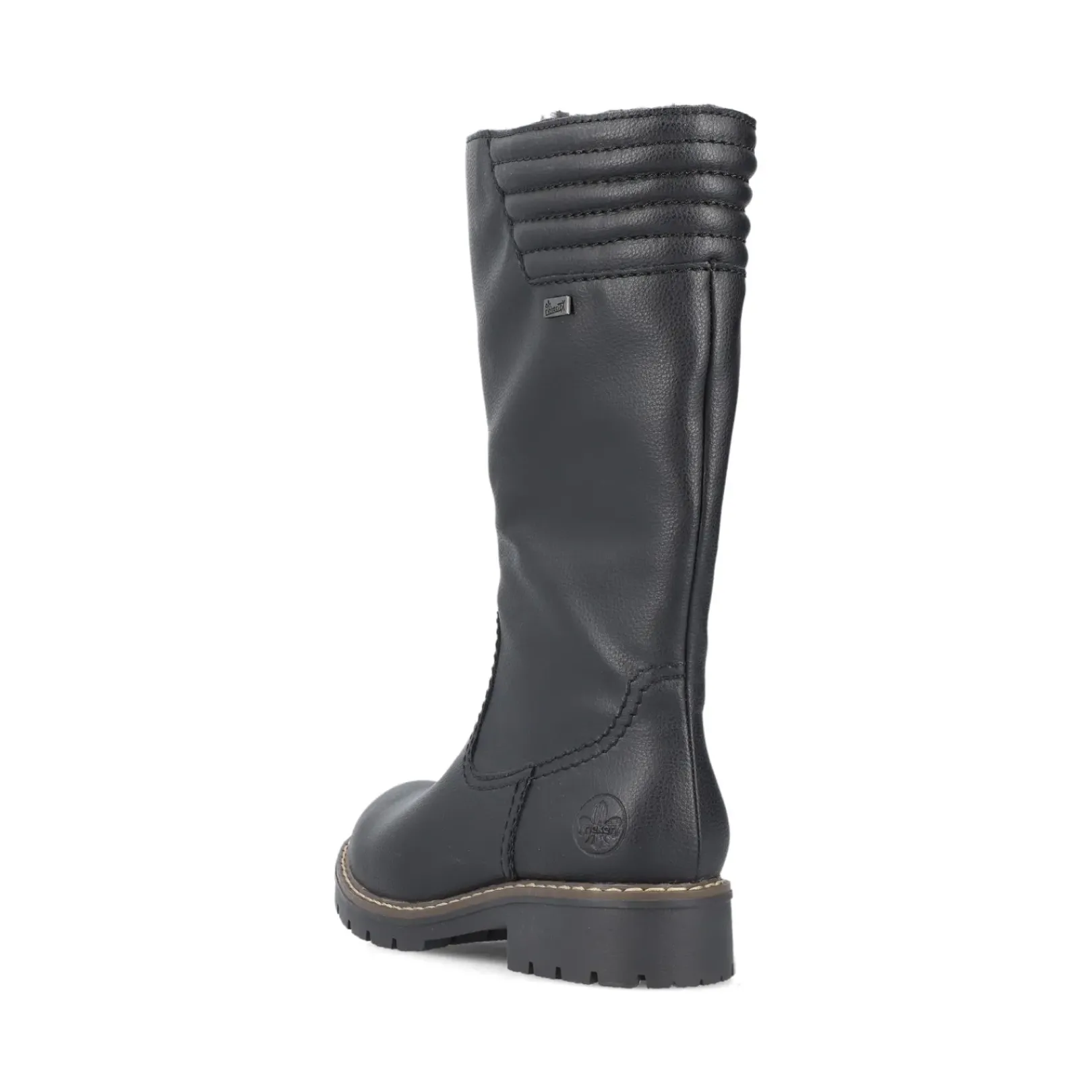 Discount Rieker Damskie Buty Z Wysoka Cholewka W Kolorze Glebokiej Czerni