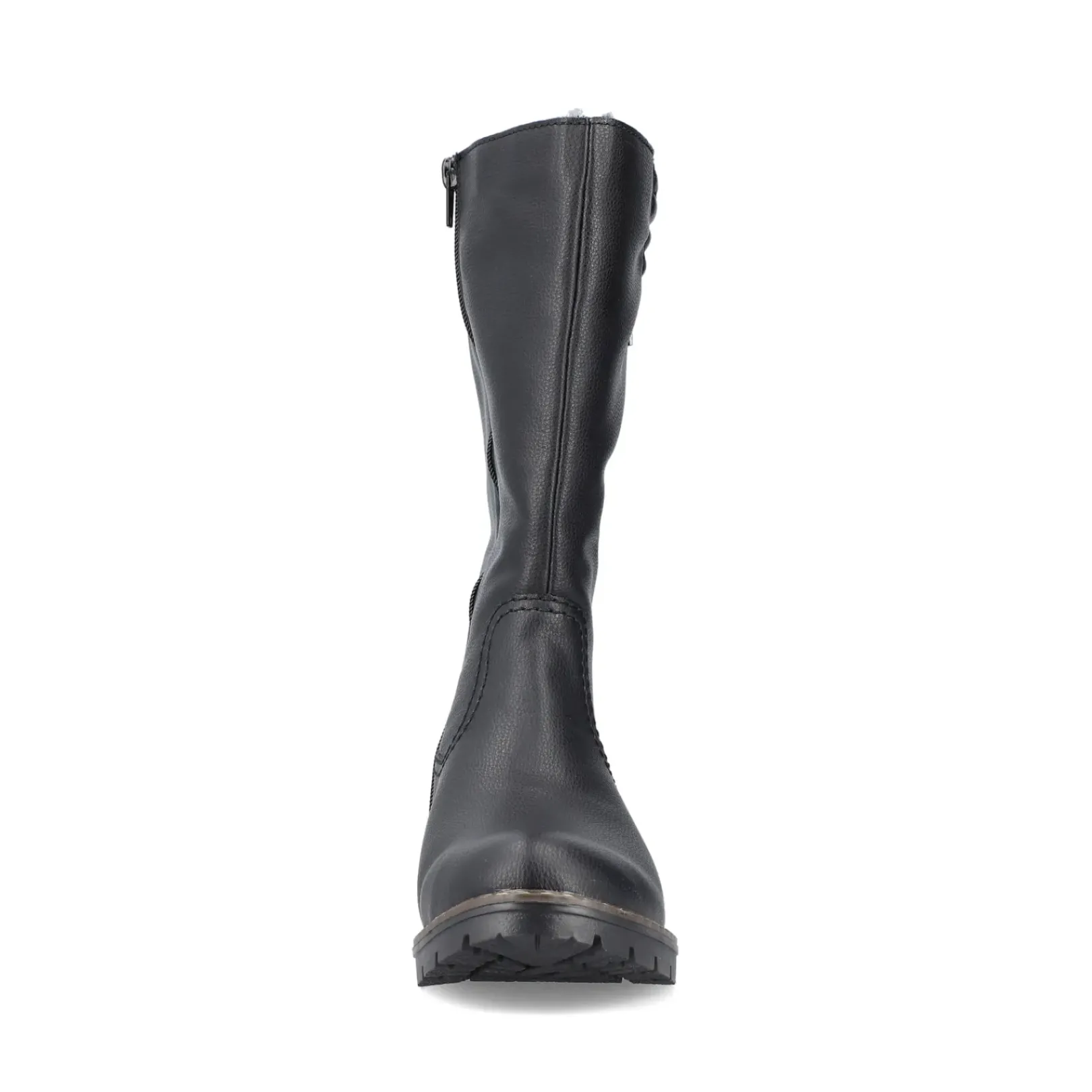 Discount Rieker Damskie Buty Z Wysoka Cholewka W Kolorze Glebokiej Czerni