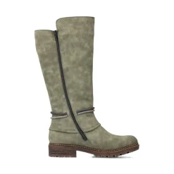 Discount Rieker Damskie Buty Z Wysoka Cholewka W Kolorze Zielonym