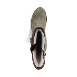 Discount Rieker Damskie Buty Z Wysoka Cholewka W Kolorze Zielonym
