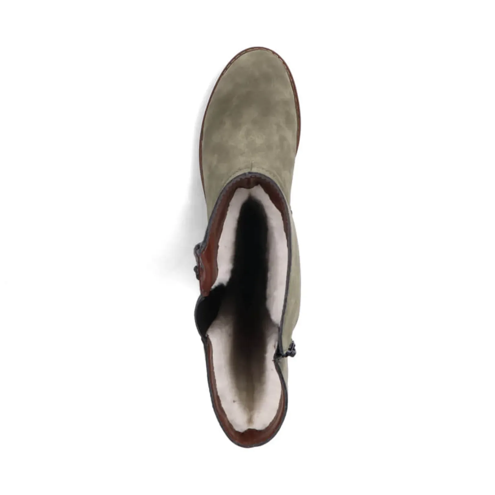 Discount Rieker Damskie Buty Z Wysoka Cholewka W Kolorze Zielonym