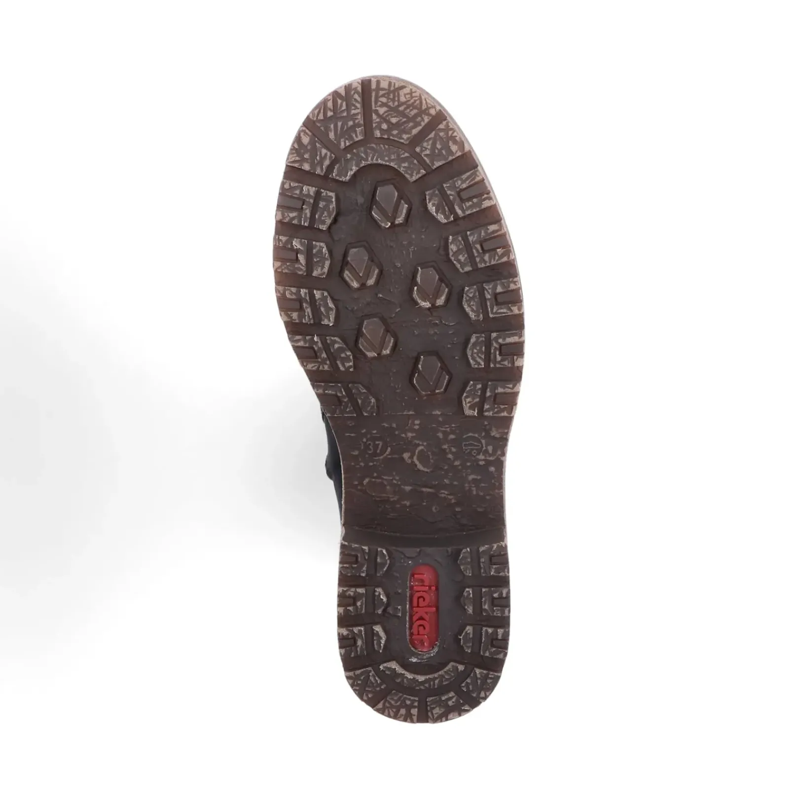 Fashion Rieker Damskie Buty Z Wysoka Cholewka W Kolorze Glebokiej Czerni