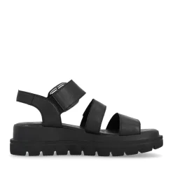 Best Rieker Damskie Sandaly Na Koturnie Midnight Black