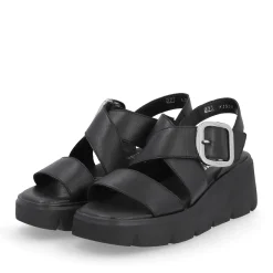Discount Rieker Damskie Sandaly Na Koturnie Noir