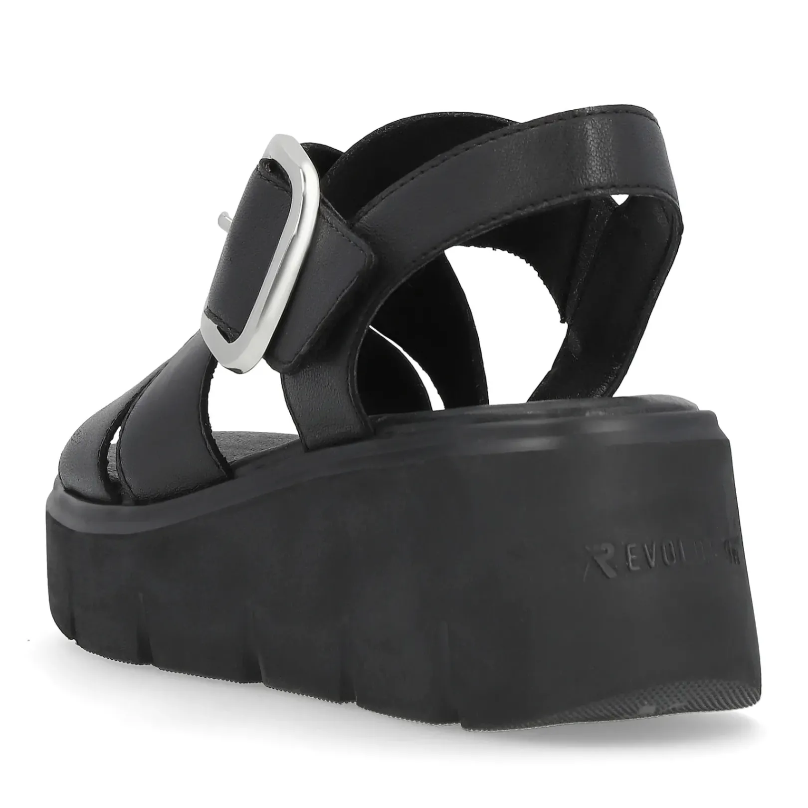Discount Rieker Damskie Sandaly Na Koturnie Noir