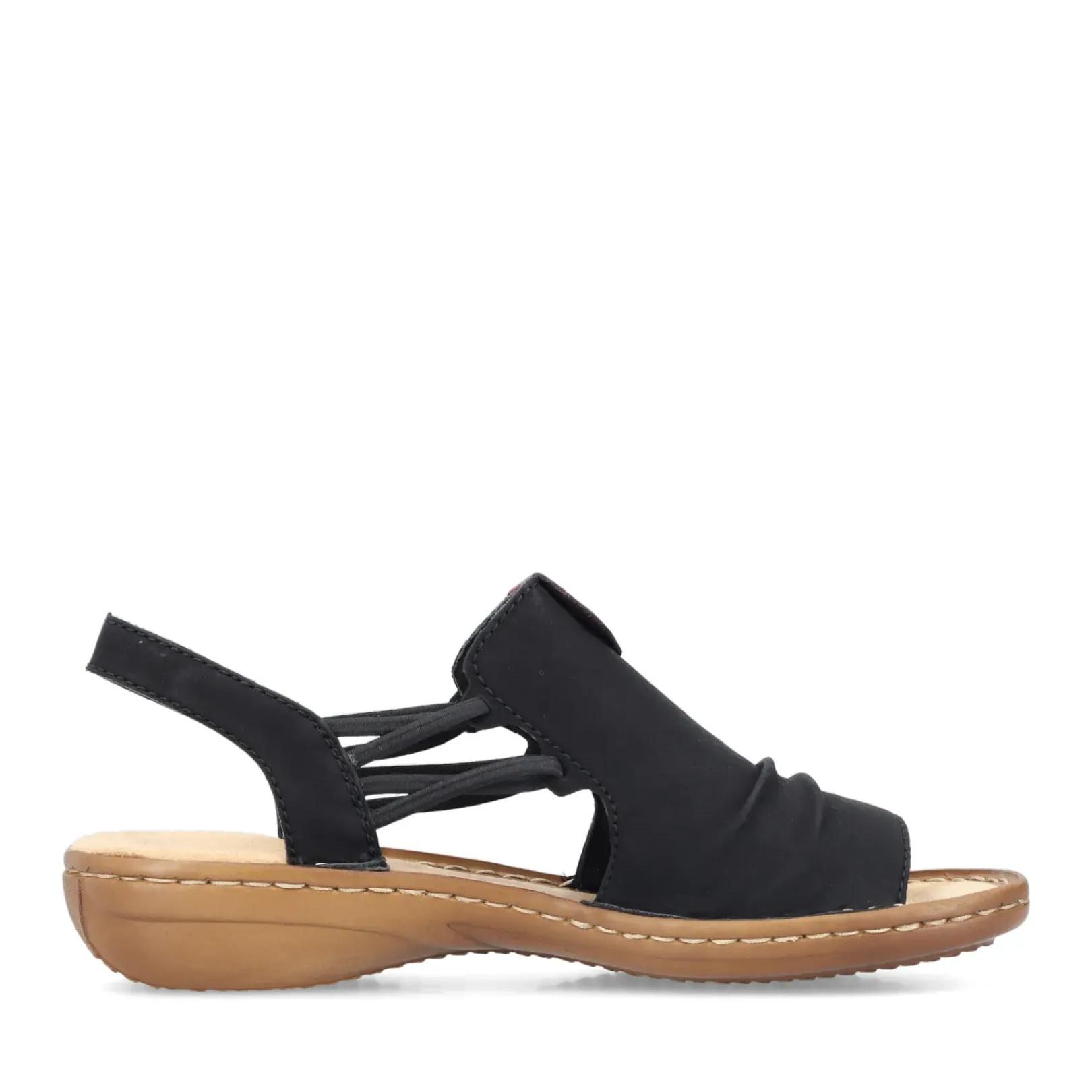 Clearance Rieker Damskie Sandaly Z Paskami, Asfaltowo-Czarne