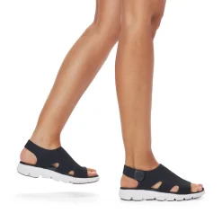 Online Rieker Damskie Sandaly Trekkingowe Deep Black