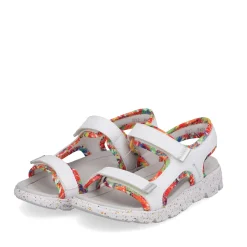 Discount Rieker Damskie Sandaly Trekkingowe Swan-White Rainbow